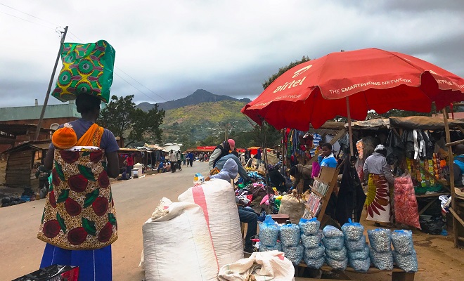 Roadside market in Malawi