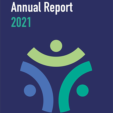 Forsiden til engelsk årsrapport for 2021