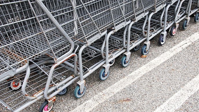 Illustration photo with shopping carts