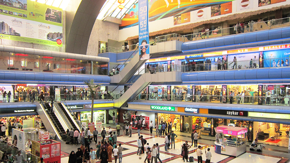 Interior of Crystal Mall in Rajkot, India