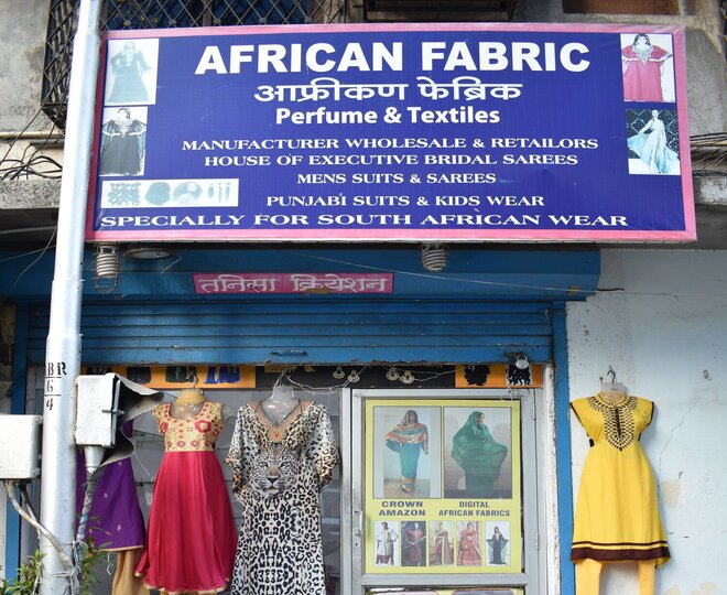 Shop window, fabric, dresses